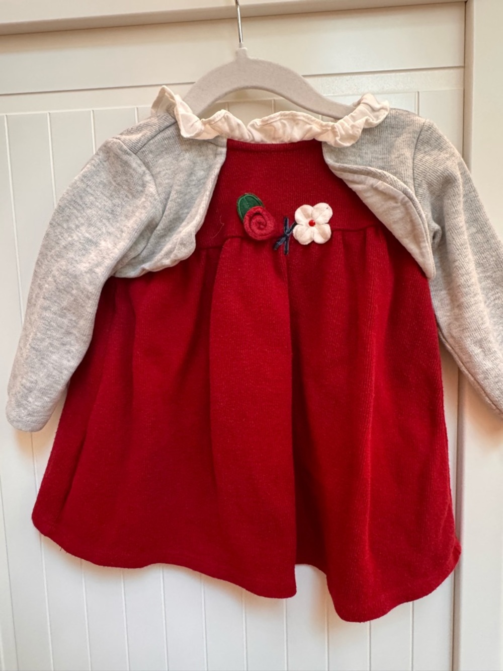 Mayoral Red Newborn baby church dress